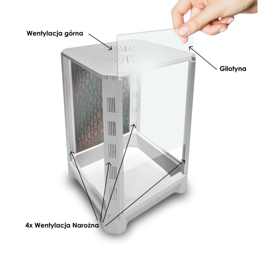 Terrarium Terradise 15x15x25cm - Białe. Zalety produktu